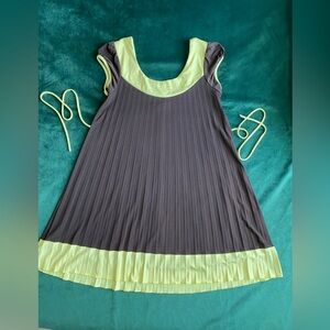 Brown and yellow dress